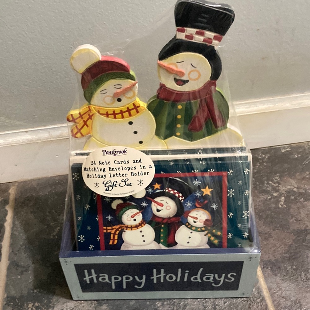Vintage Laurie Korsgaden Happy Holidays Note Cards Gift Set NWT